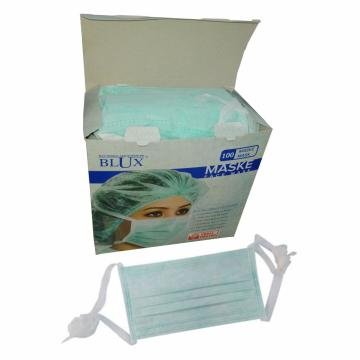 100 Adet - Blux Bağcıklı Cerrahi Maske