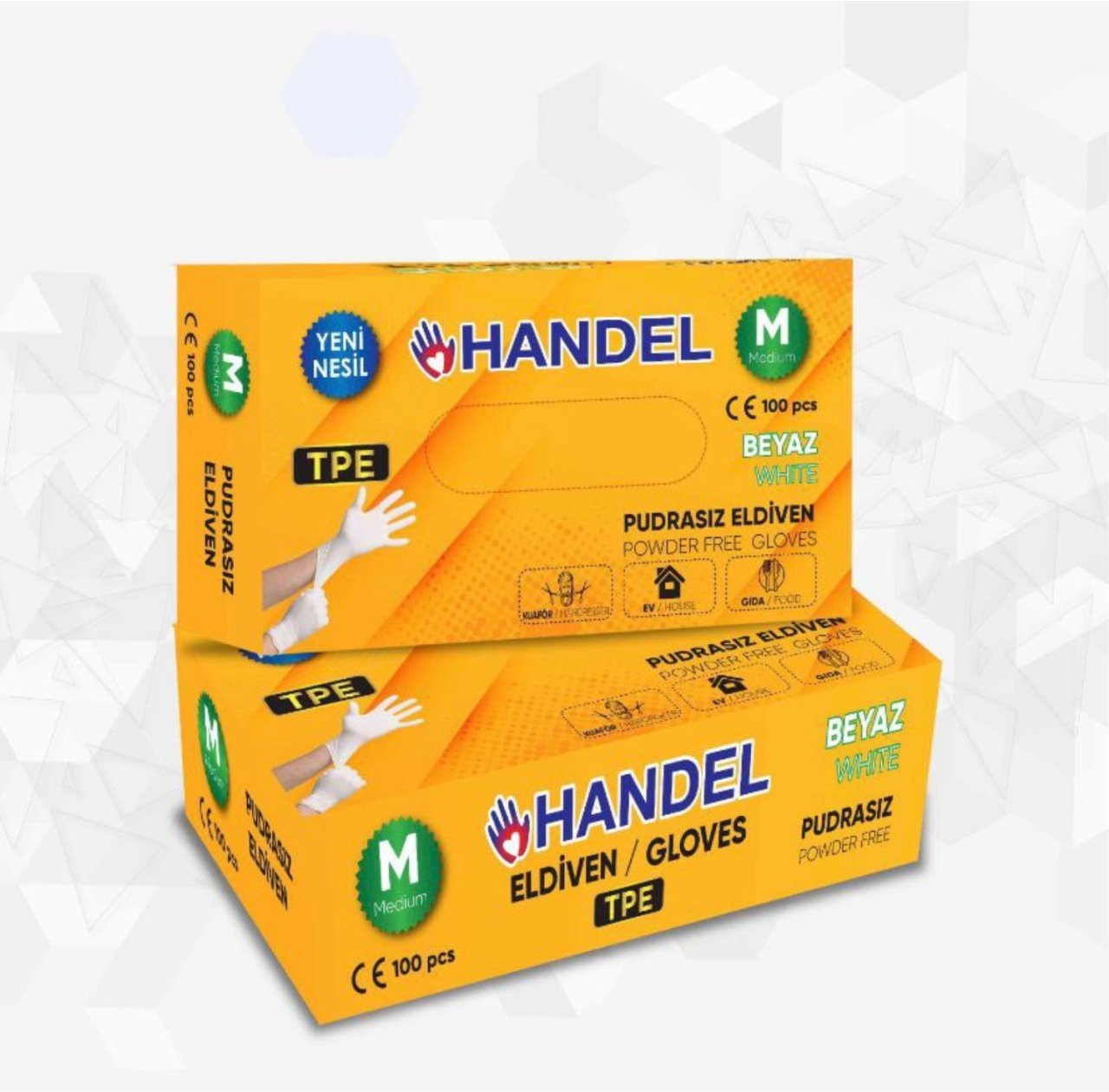 Handel Yeni Nesil TPE Hibrit Eldiven Pudrasız - 100'lü