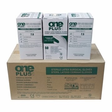 50 Çift - Steril Cerrahi Eldiven Pudrasız - One plus 7,0